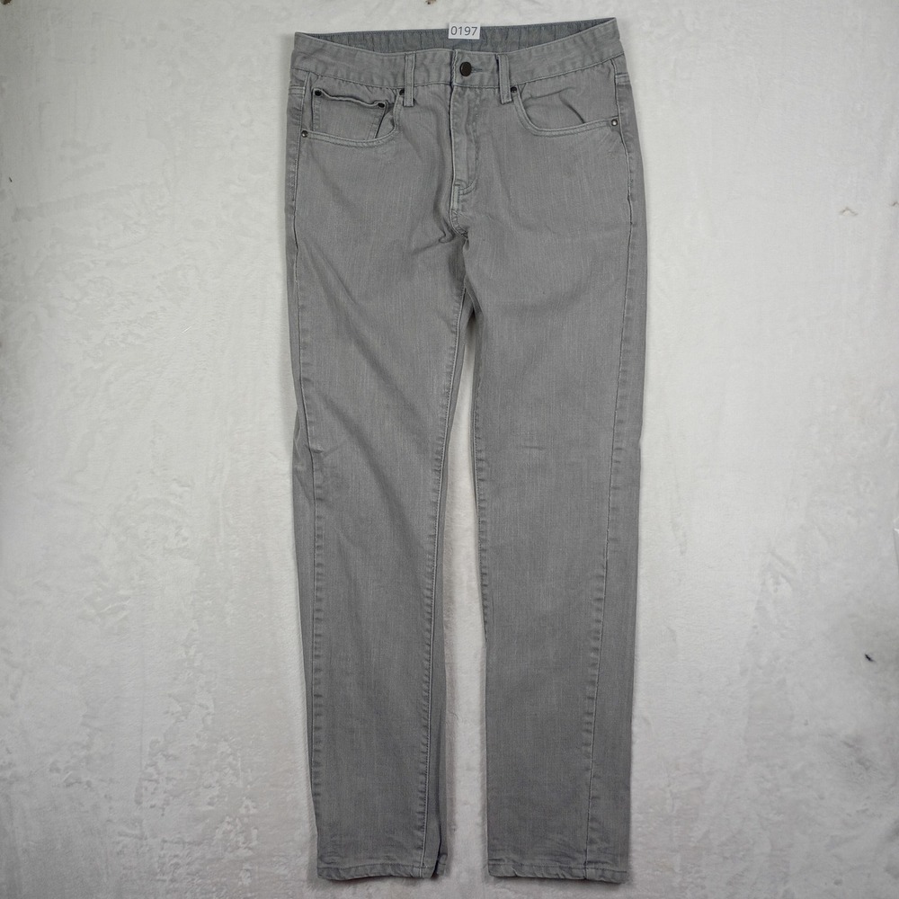 Saks Fifth Avenue‎ Mens Slim Fit Grey Pants Denim Style Trousers Size 33